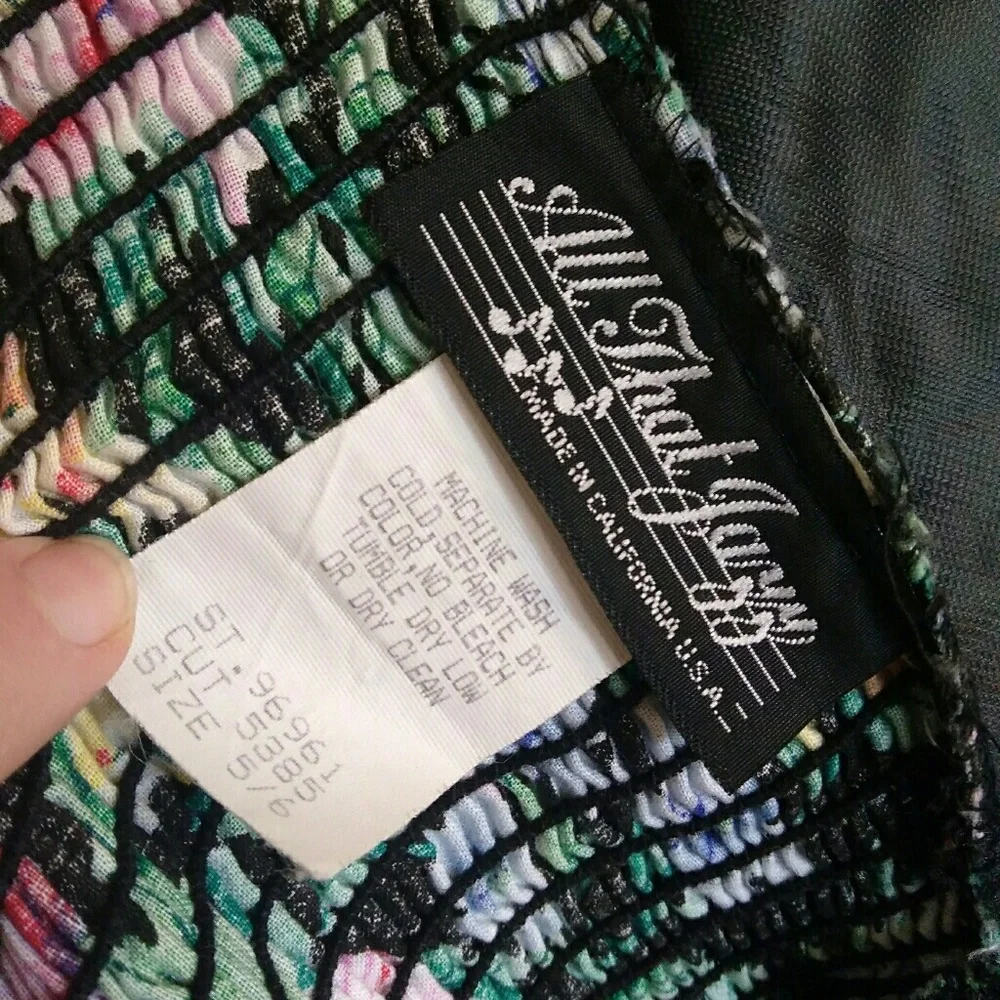 Vintage 80's Floral Bustier Dress Made in USA! - Picture 4 of 4